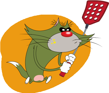 Jack Perso - Oggy Et Les Cafards Jack (414x370), Png Download