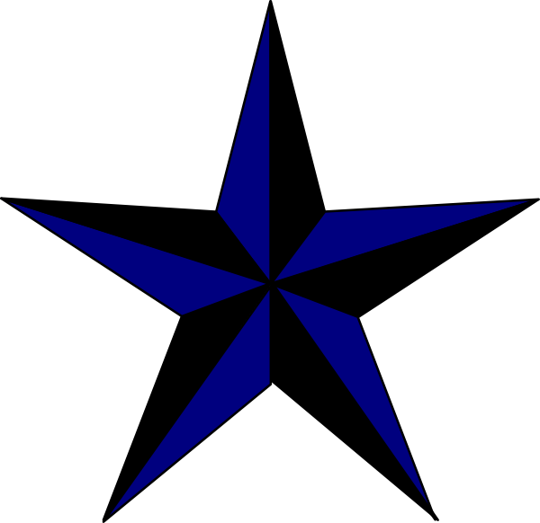 Navy Blue & Black Texas Star Svg Clip Arts 600 X 582 (600x582), Png Download