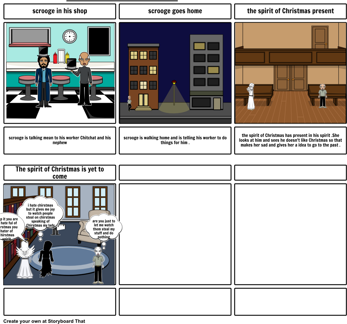 Scrooge's Chrismas - - Storyboard (1164x1086), Png Download