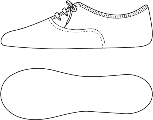 Dessin Chausson (850x750), Png Download