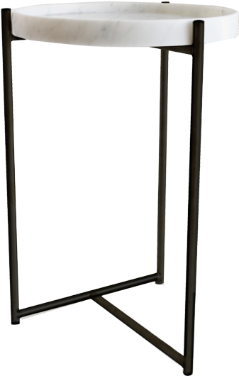 Oliver Marble & Black Tables - End Tables (700x700), Png Download