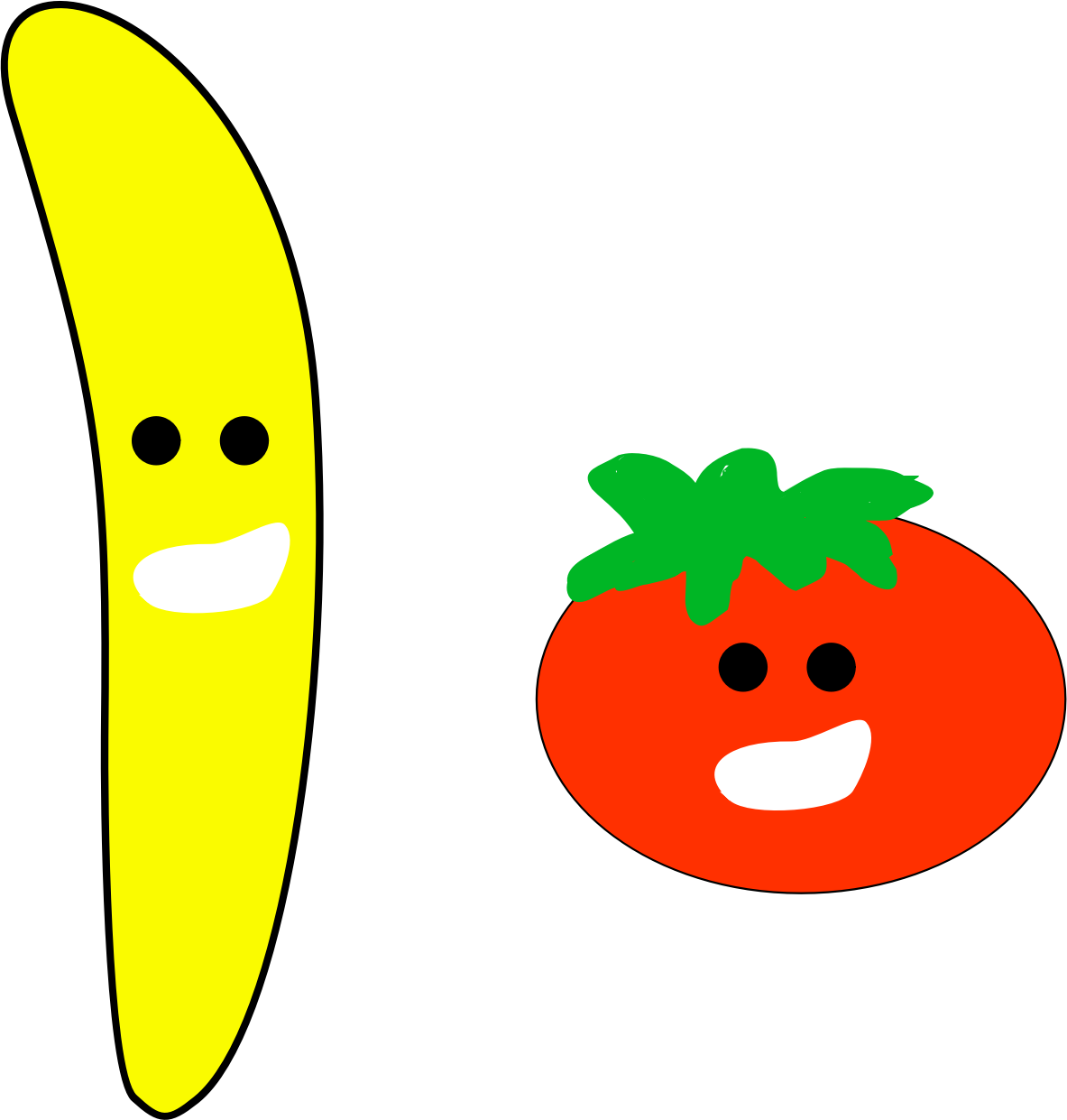 This Free Icons Png Design Of Banana And Tomato (1183x1241), Png Download