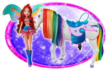Bloom The Rainbow Horse - Winx Club Bloom And The Rainbow Horse (400x332), Png Download