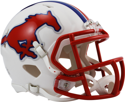 Southern Methodist Smu Mustangs Ncaa Speed Mini Helmet - Smu Football Helmet (475x429), Png Download