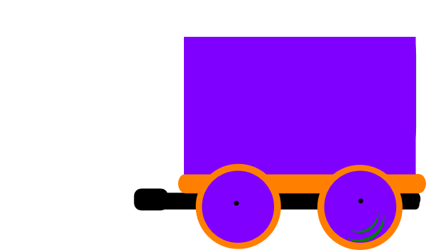 Train Clipart Purple - Purple Train Clipart (600x352), Png Download