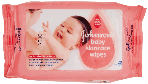 Johnson Wipes For Babies - Johnsons Baby Skincare Wipes Gentle Cleaning For Little (600x710), Png Download