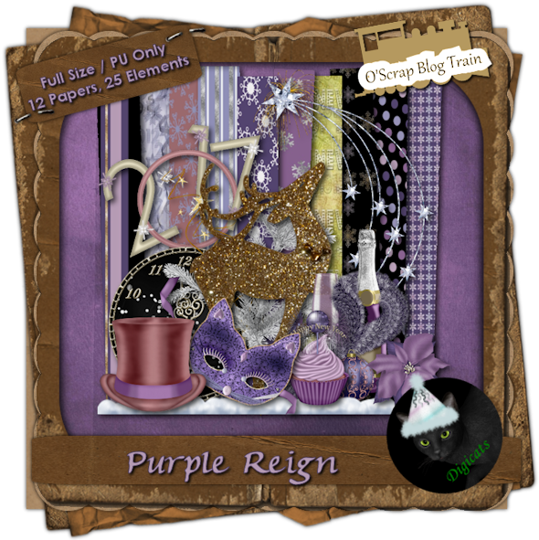 Purple Reign - Digital Scrapbooking (600x600), Png Download