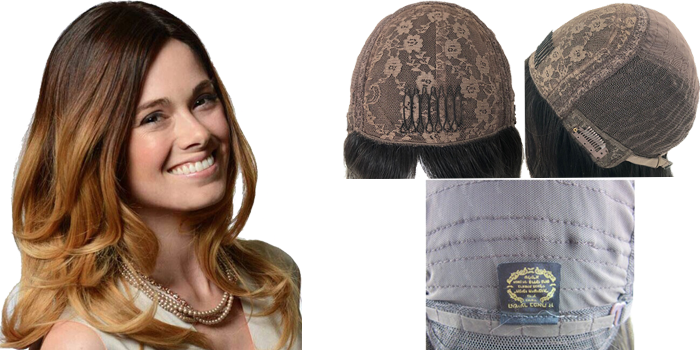 Made By 100% Virgin Hair - 16 Inches Long Wavy Layered Gradient Color Mono Top (700x350), Png Download