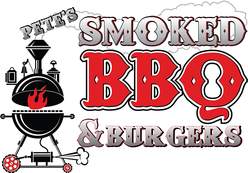 Png Black And White Library Barbecue Clipart Grill - Petes Bbq And Burgers (800x571), Png Download