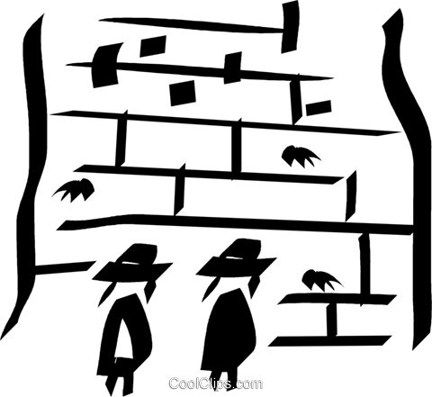 People Praying At The Wailing Wall Royalty Free Vector - Clip Art (480x441), Png Download