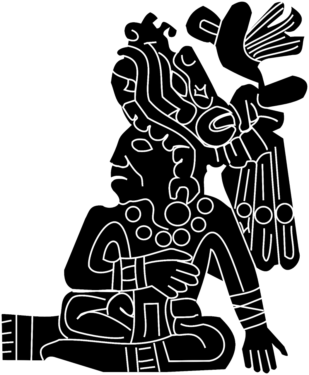 Mexican Aztec Protection Throw Blanket (500x606), Png Download