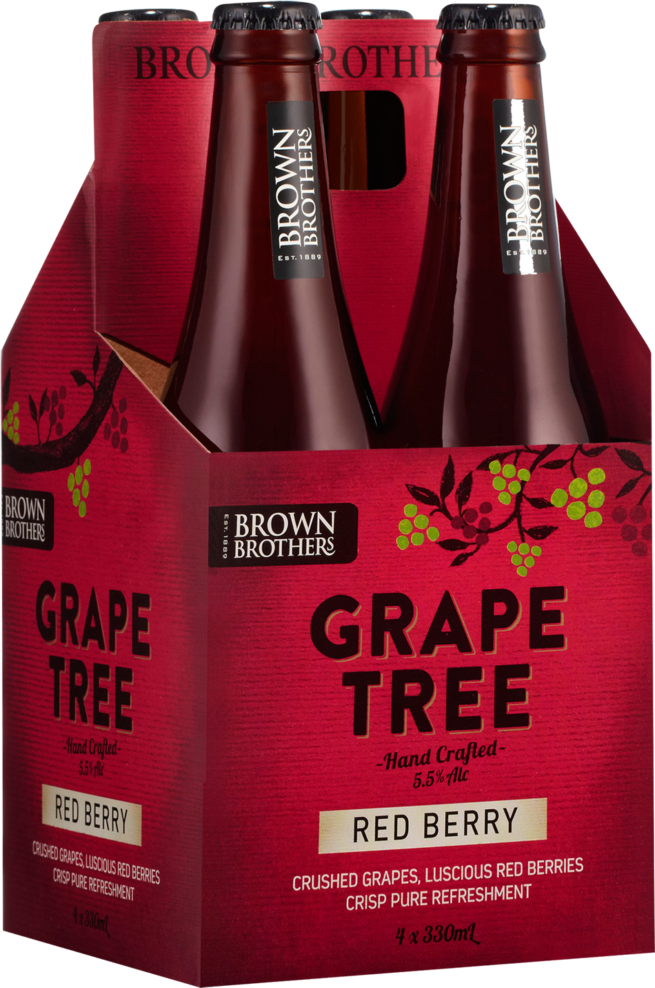 Brown Brothers Grape Tree Red Berry 4 Pack - Brown Bros Grape Tree Red Berry (1600x2000), Png Download
