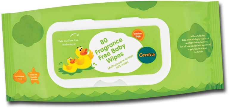 Centra Baby Wipes Fragrance Free 80pce - Label (800x800), Png Download