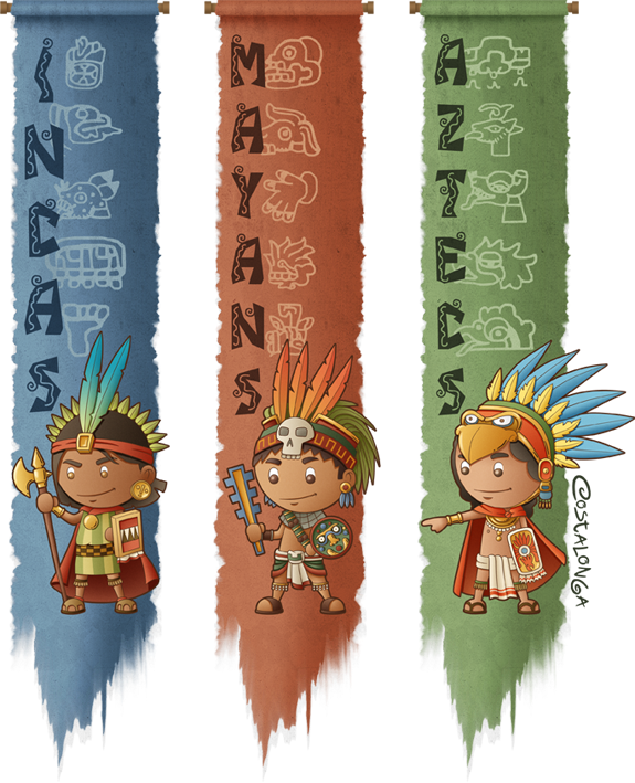 The Aztecs, Mayans, Incas - Mayans Incas Aztecs (575x709), Png Download