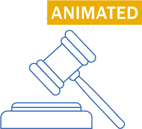 Blue Gavel Png - Icon (548x548), Png Download