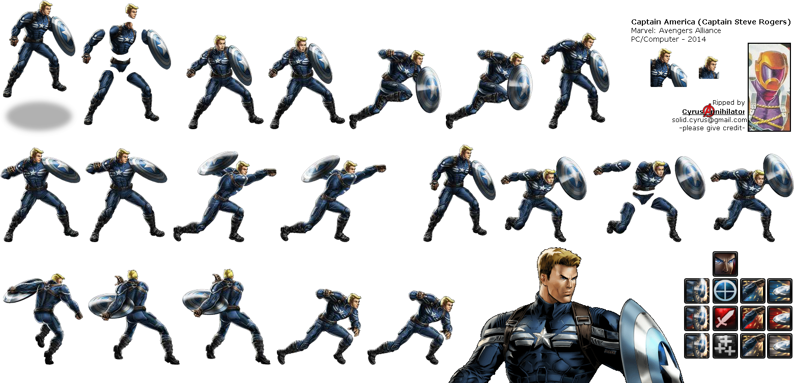 Click To View Full Size - Captain America Sprites Infinity War (1570x760), Png Download