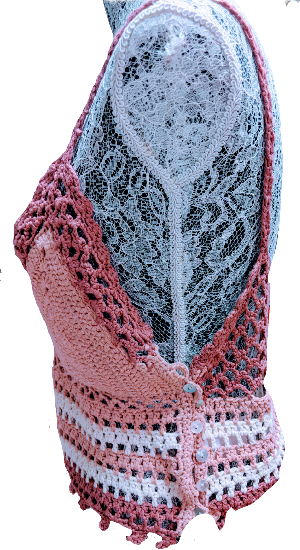 Chelsea And Violet Adorable Knit Crop Top - Crochet (1035x1919), Png Download
