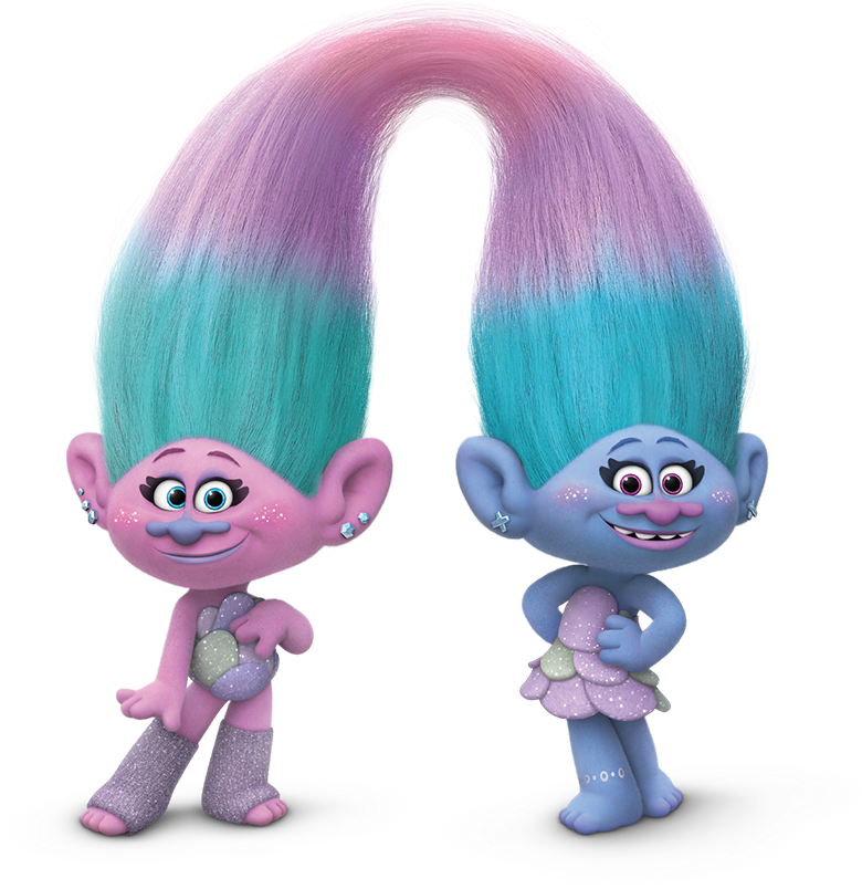 Satin And Chenille Trolls (780x804), Png Download