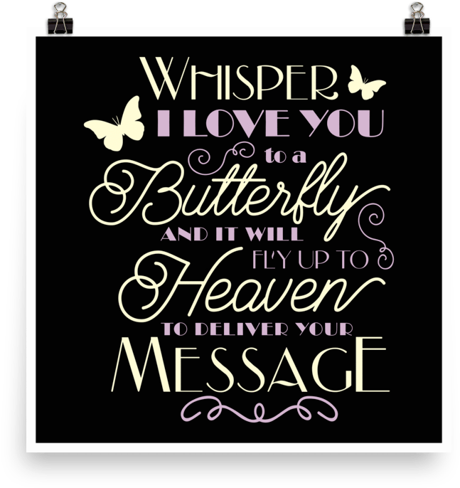 Whisper I Love You Paper Poster - Paper (1000x1000), Png Download
