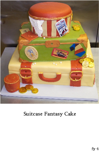 Suitcase Fantasy Wedding Cake - Wedding Cake (333x500), Png Download