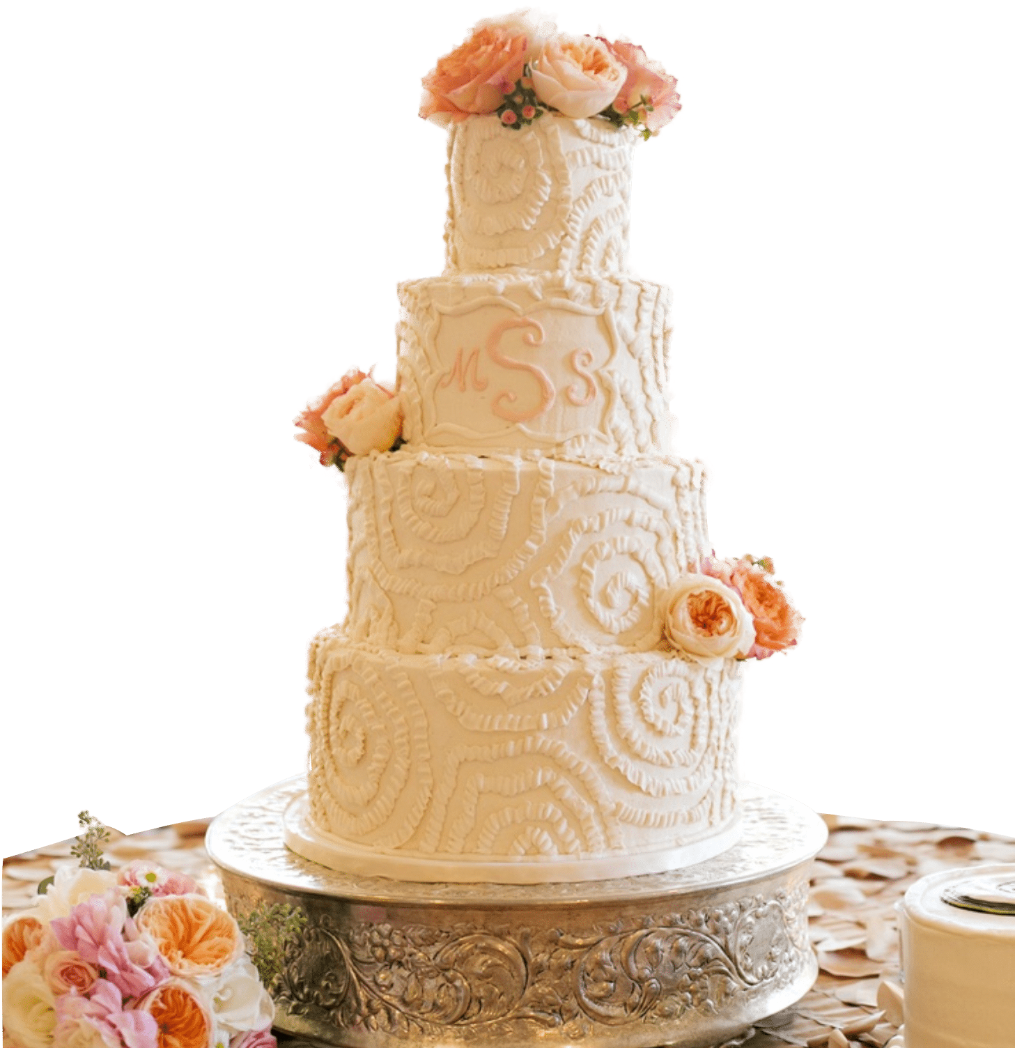 All White Wedding Cake - Wedding Cake (1536x2048), Png Download