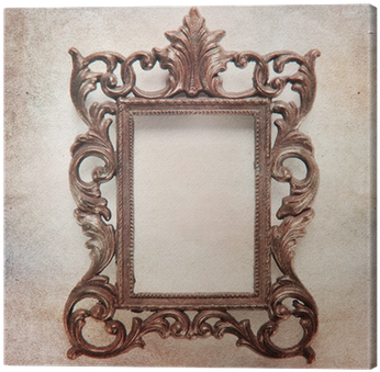 Shabby Chic Background With Antique Frame Canvas Print - Painting (400x400), Png Download