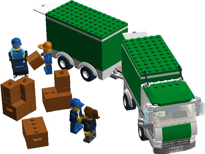 Lego Cargo Truck (1357x576), Png Download