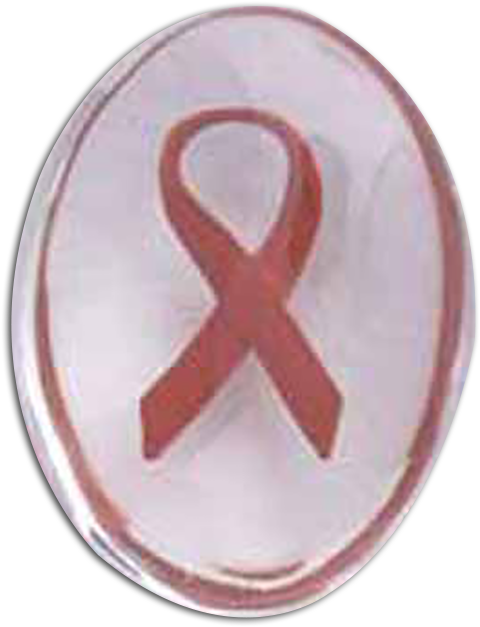 Red Awareness Ribbon Smooth Worry Stone - Awareness Ribbon (500x651), Png Download
