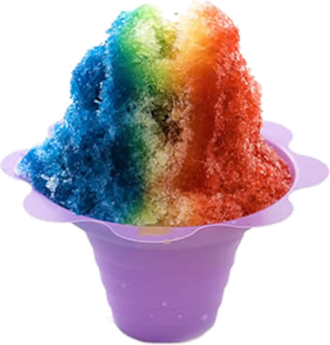 Hawaiian Shave Ice - Snow Cones In Flower Cup (480x502), Png Download