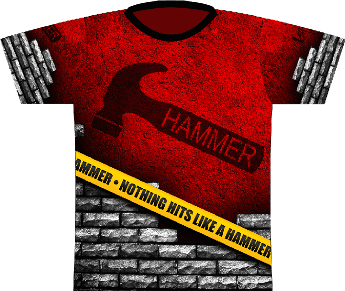 Shop All Products - Hammer Caution Tapedye-sublimated Mens Bowling Shirt (1100x928), Png Download