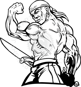 Ar5 Pirate 39 Rq - Pirate Muscle (337x361), Png Download
