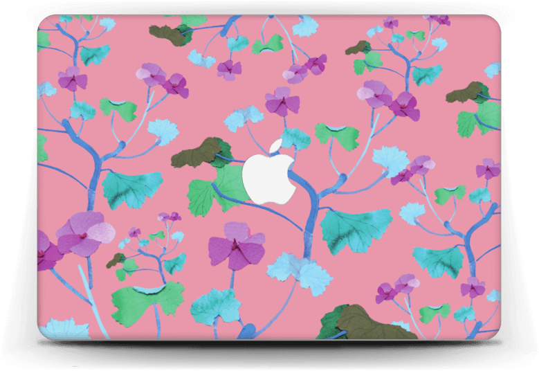 Pink & Colorful Flowers - Apple Macbook Air (13", Mid 2017) (800x562), Png Download