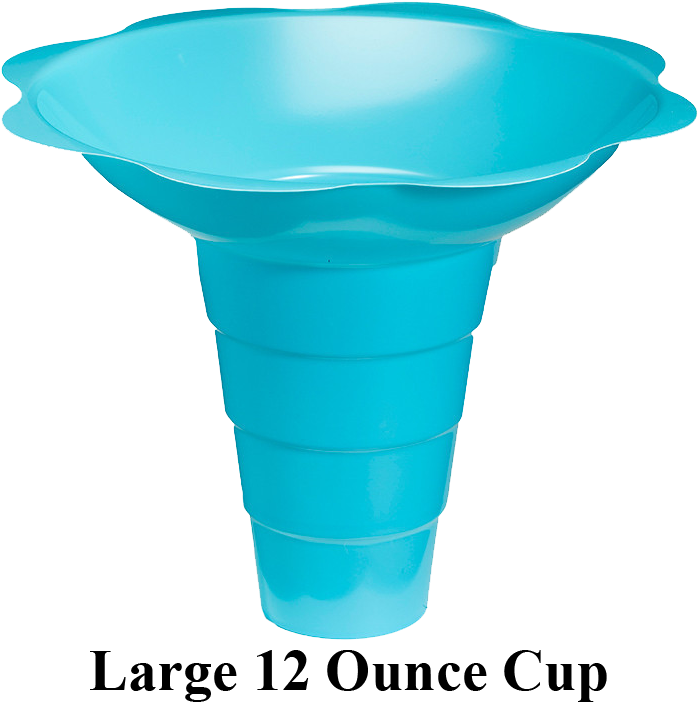 Flower Cups Two Colors - Flower Cup Snow Cone Pink (697x711), Png Download