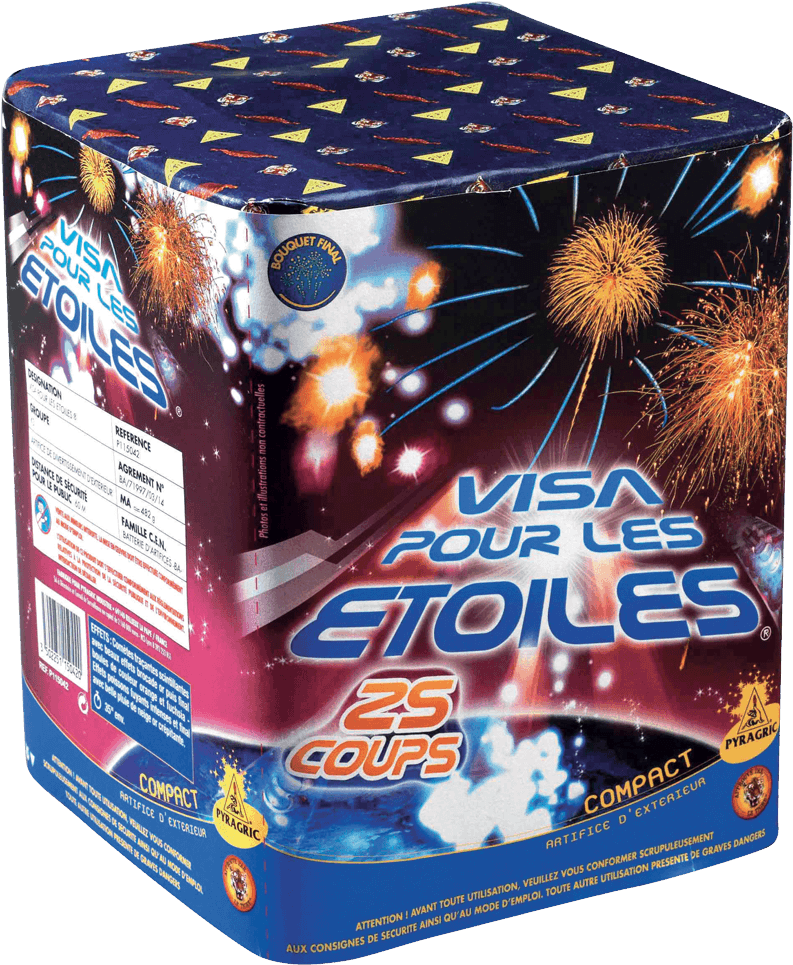 Artifices Compact Visa Pour Les Étoiles - Compact Visa Pour Les Etoiles - Article De Fête (854x1000), Png Download