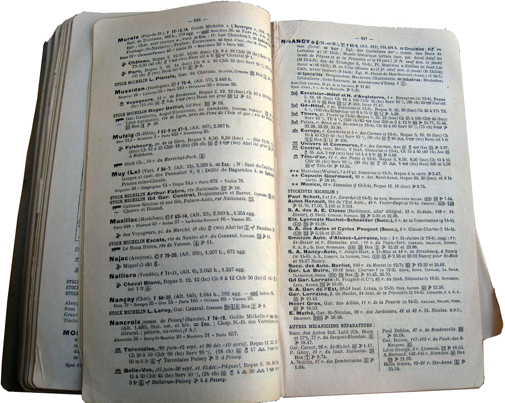 Guide Michelin 1929 Nancy-edit - 米其林 指南 內 頁 (1024x802), Png Download