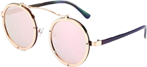 Retro Round Steampunk Sunglasses Men Vintage 1762 (699x338), Png Download