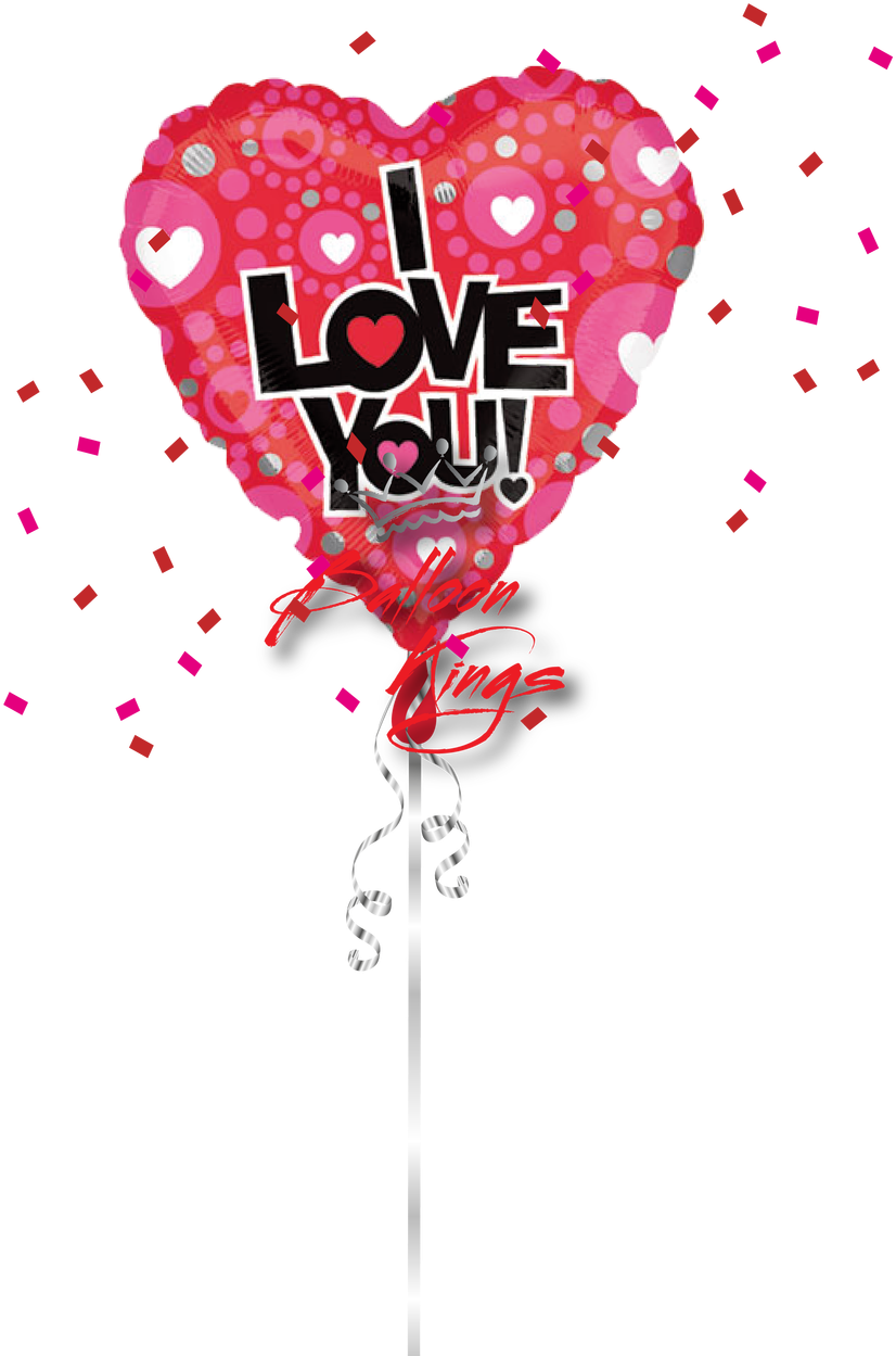I Love You Heart Dot - 18 Inch Love Heart Dot Pattern 2s- Flat (1068x1280), Png Download