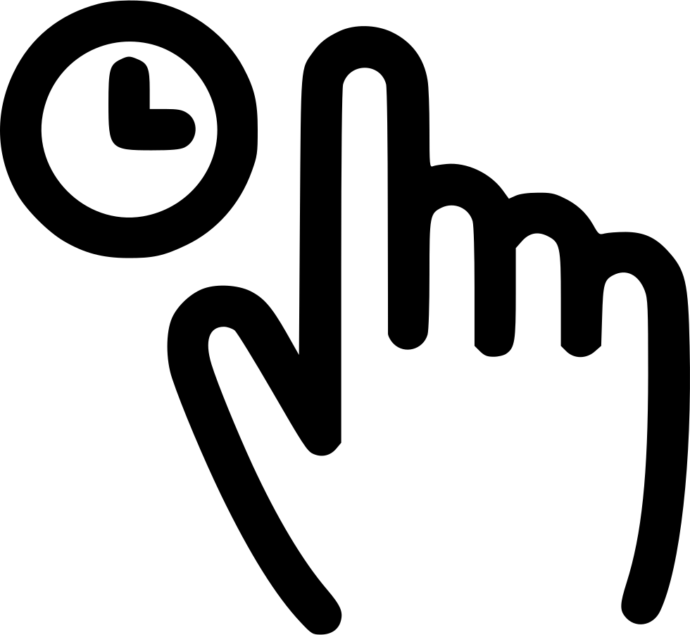 Hand Touch Responsive Press Hold Wait Comments - Free Icon Cursor Png (980x902), Png Download
