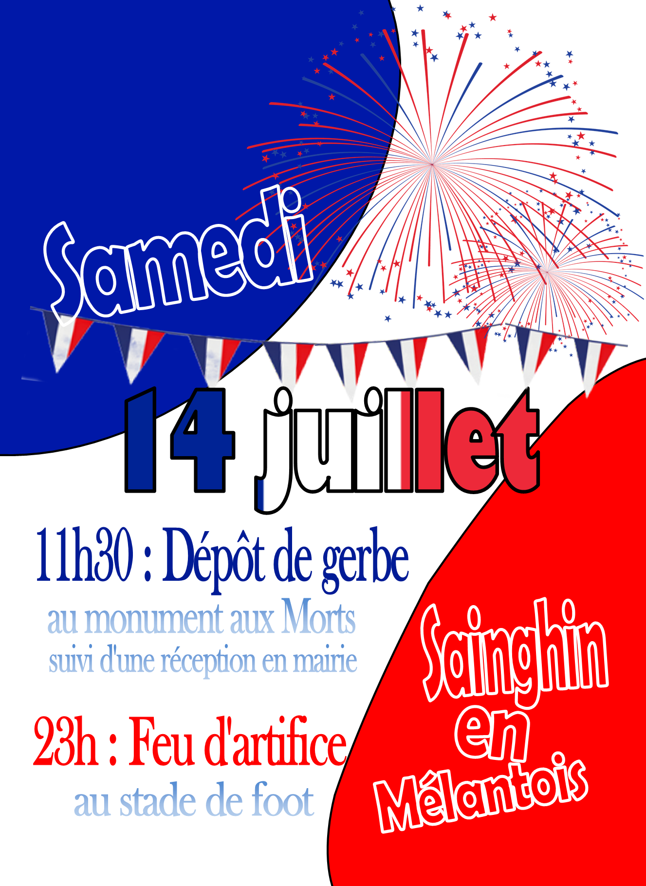 Fête Nationale - Town De Sainghin En Melantois (1327x1820), Png Download