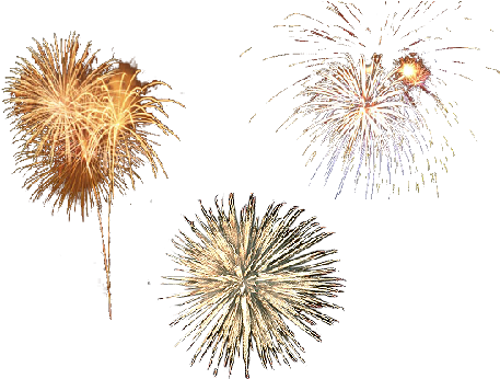 Feux D'artifices - Happy New Year 2011 (500x383), Png Download
