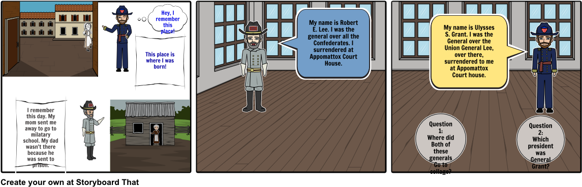 Compare And Contrasting Lee And Grant - Cartoon (1164x385), Png Download