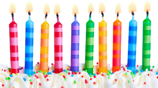 Birthday Candles - Happy Birthday Candles Png (540x360), Png Download