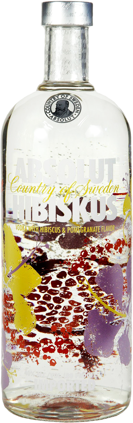 Absolut Hibiskus - Absolut Vodka Hibiscus - 1 L Bottle (562x1600), Png Download