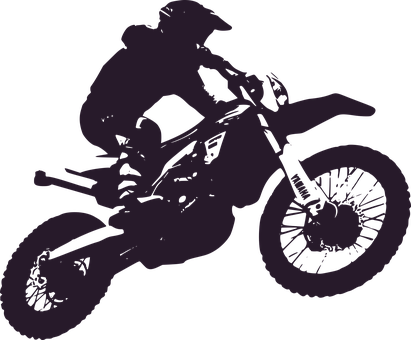 Bike Chopper Drive Hog Motorbike Motorcycl - Motorbike Black And White (411x340), Png Download