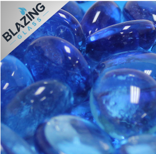 1/2" Ocean Blue Fire Glass Beads By Blazing Glass - Limited Edition Ice Blue Fire Glass Beads (320x400), Png Download