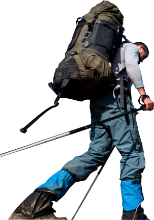 Trekking - Nordic Skiing (303x432), Png Download