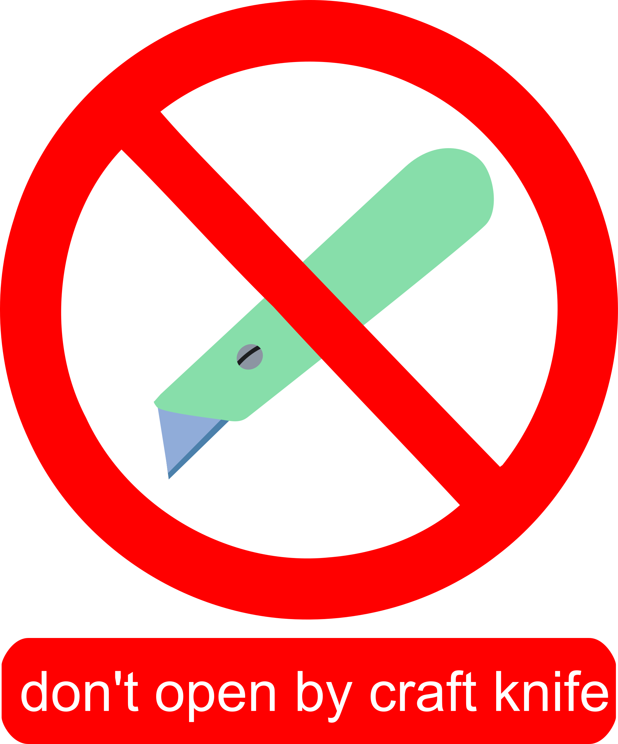 This Free Icons Png Design Of Don't Open By Craft Knife (1994x2400), Png Download