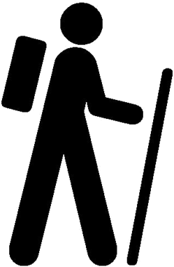 Hiking Symbol (407x528), Png Download