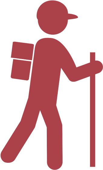 Many Visitors To America's State Parks Enjoy Hiking - Icon Walk (600x600), Png Download