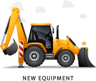 Clip Black And White Backhoe Clipart Plant Machinery - Backhoe Loader (400x300), Png Download
